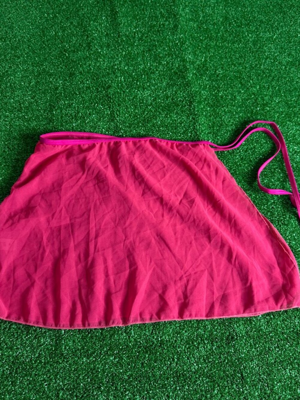 Women's Coquette Pink Swimsuit Cover Up Skirt A-Line Side Tie Lightweight Size M
